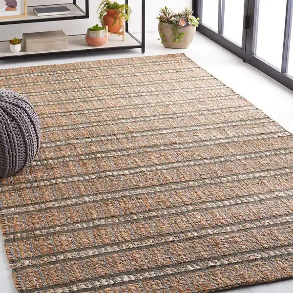 SAFAVIEH Handmade Natural Fiber Souheir Geometric Seagrass Rug - 8' x 10' - Olive/Natural - Recta... | Bed Bath & Beyond