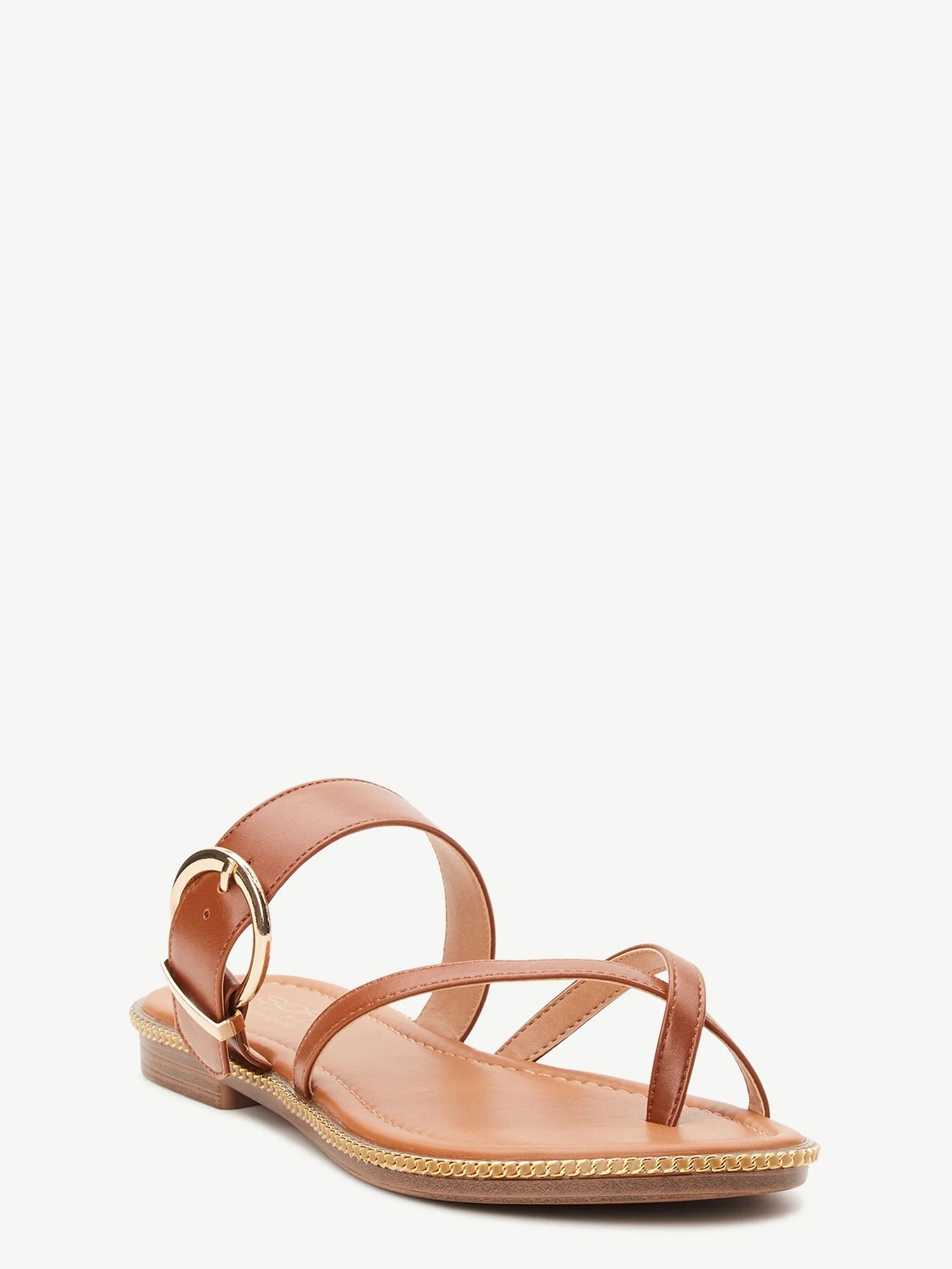 Time and Tru Women's Buckle Toe Loop Sandals | Walmart (US)