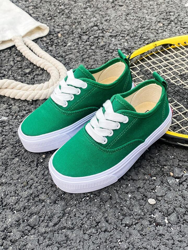 Children's Canvas Shoes, Spring/Autumn Korean Style Simple Boys' Girls' Shoes, Fashionable Low-Cu... | SHEIN