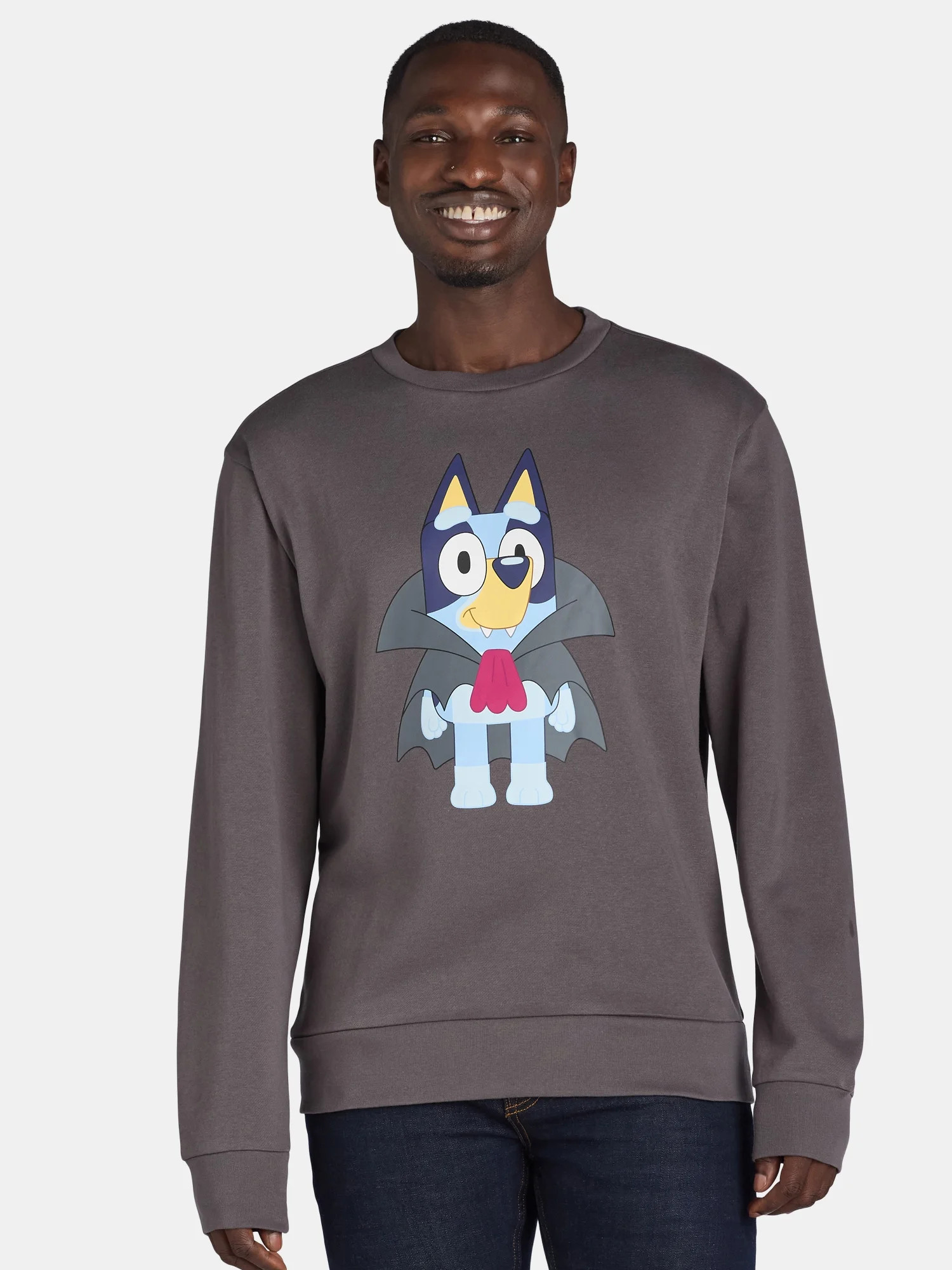 Bluey Men’s & Big Men’s Halloween Vampire Graphic Sweatshirt, Sizes XS-3XL - Walmart.com | Walmart (US)