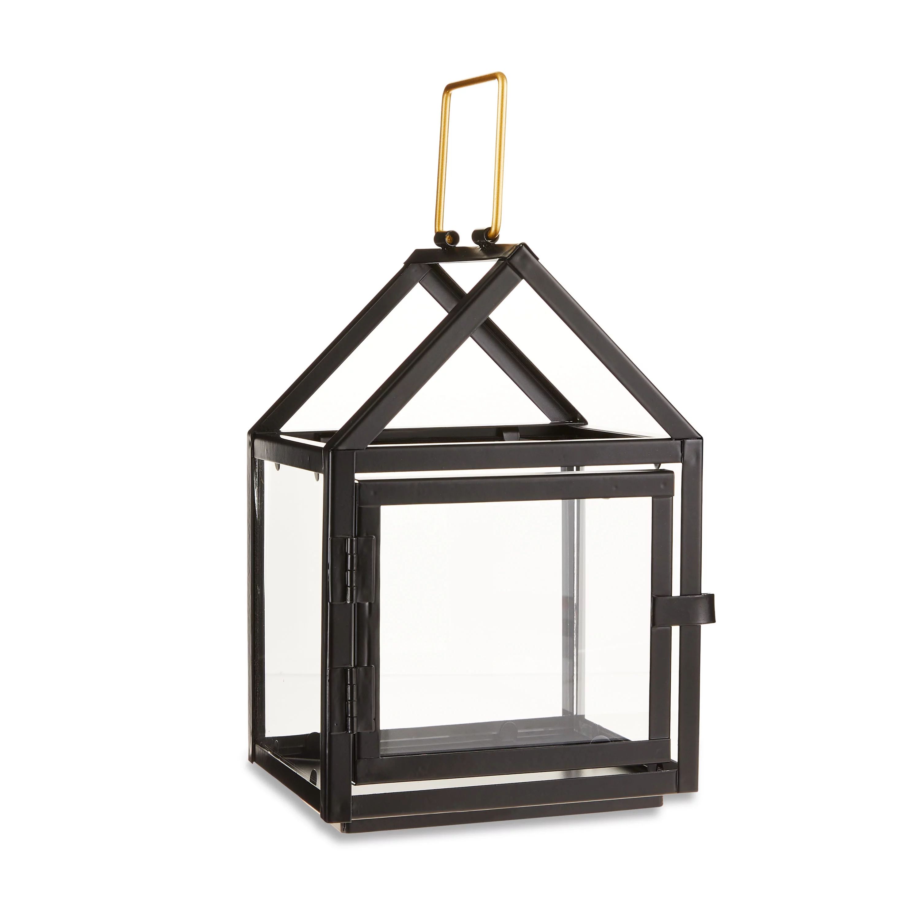 Black Metal House Lantern Christmas Decoration, 9 in, by Holiday Time | Walmart (US)
