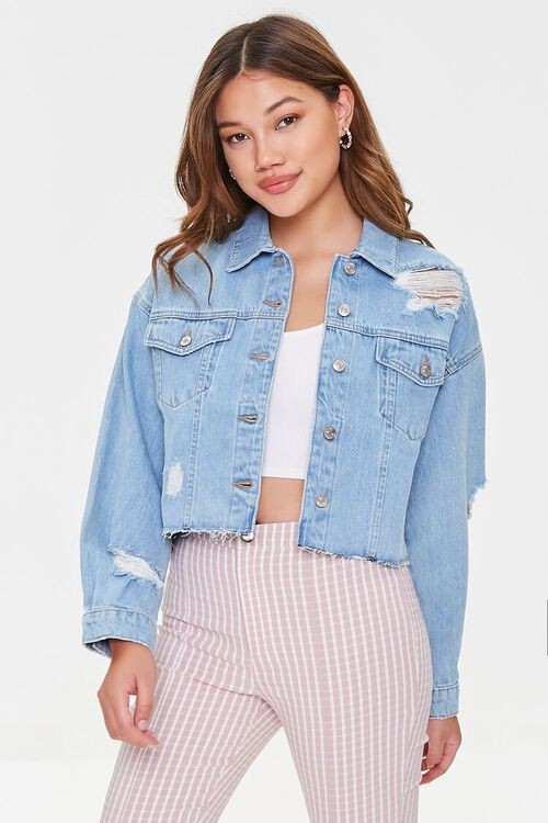Basic Distressed Denim Jacket | Forever 21 (US)
