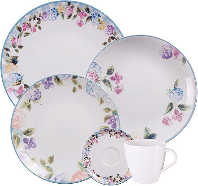 Aparelho de Jantar Tramontina Aura em Porcelana Decorada 20 Peças | Amazon (BR)
