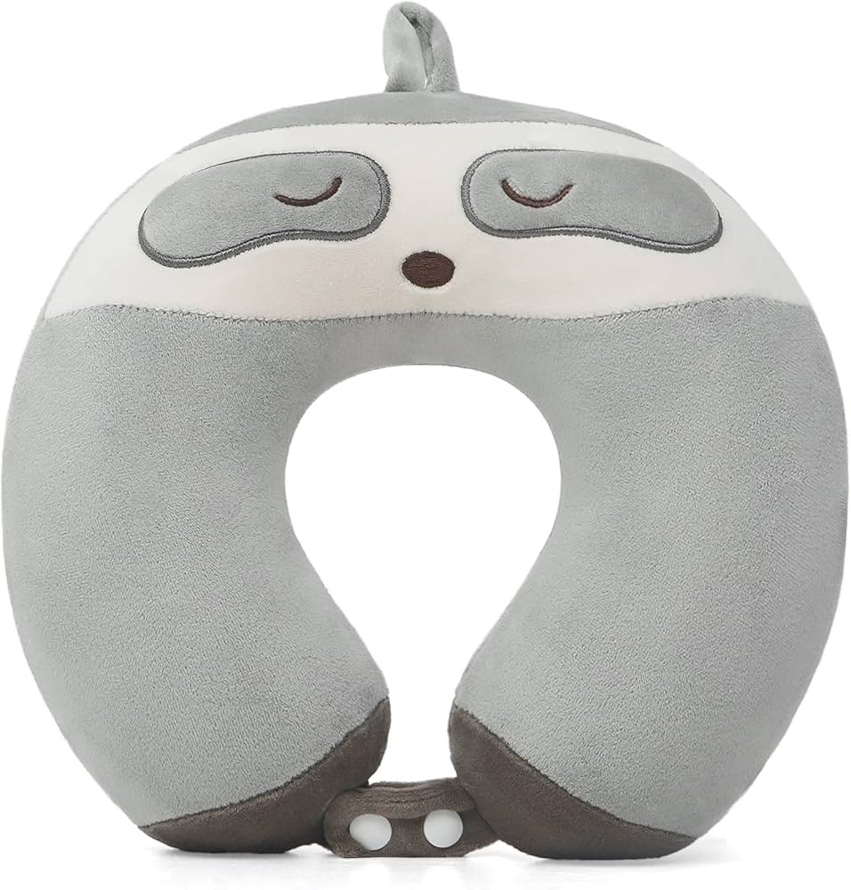 Niuniu Daddy Kids Neck Pillow for Traveling -100% Memory Foam Sloth Travel Pillow - Airplane Trav... | Amazon (US)