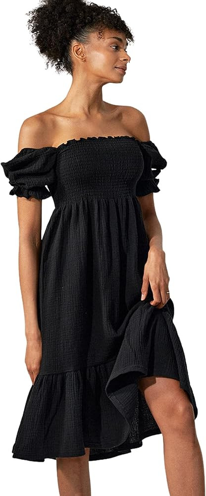 NOTHING FITS BUT Maternity Dress for Women,Muslin Cotton Classic Sakura Gown Maternity Nursing Dr... | Amazon (US)