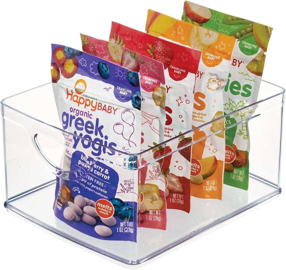 iDesign Pantry Storage Bin with Handles for Cabinets or Fridge - Clear - Made in USA | Amazon (US)