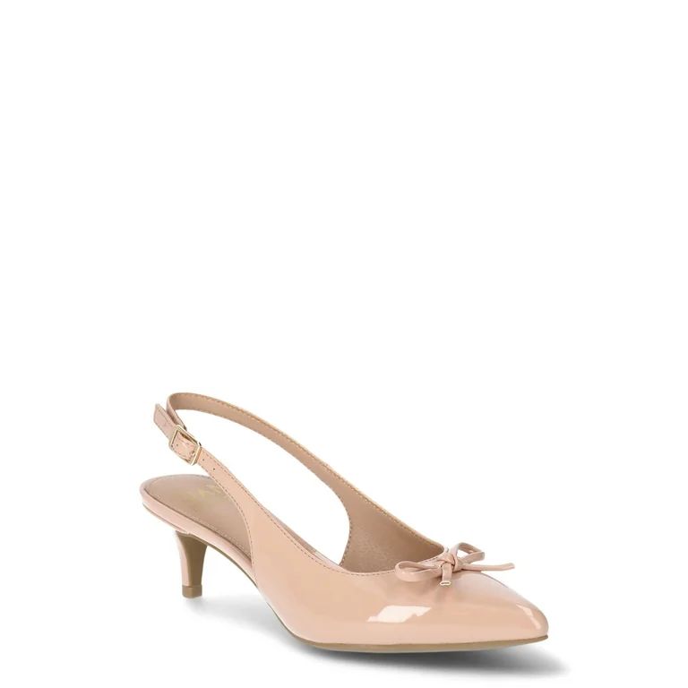 Madden NYC Women's Kitten Heel Slingback Shoes | Walmart (US)