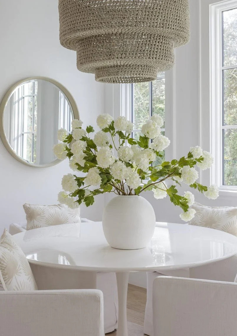 White Concrete Konos Vase | Trendy Round Vases at Afloral.com | Afloral