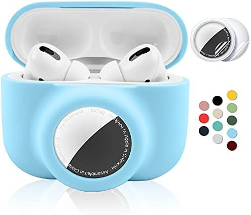 2 in 1 Protective Case for Apple AirPods Pro Air Tag Holder Combo, Soft Silicone Airpods Pro AirTag  | Amazon (US)