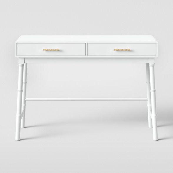 Oslari Wood Writing Desk with Drawers White - Opalhouse™ | Target