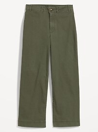High-Waisted Cropped Wide-Leg Chino Pants for Women | Old Navy (US)