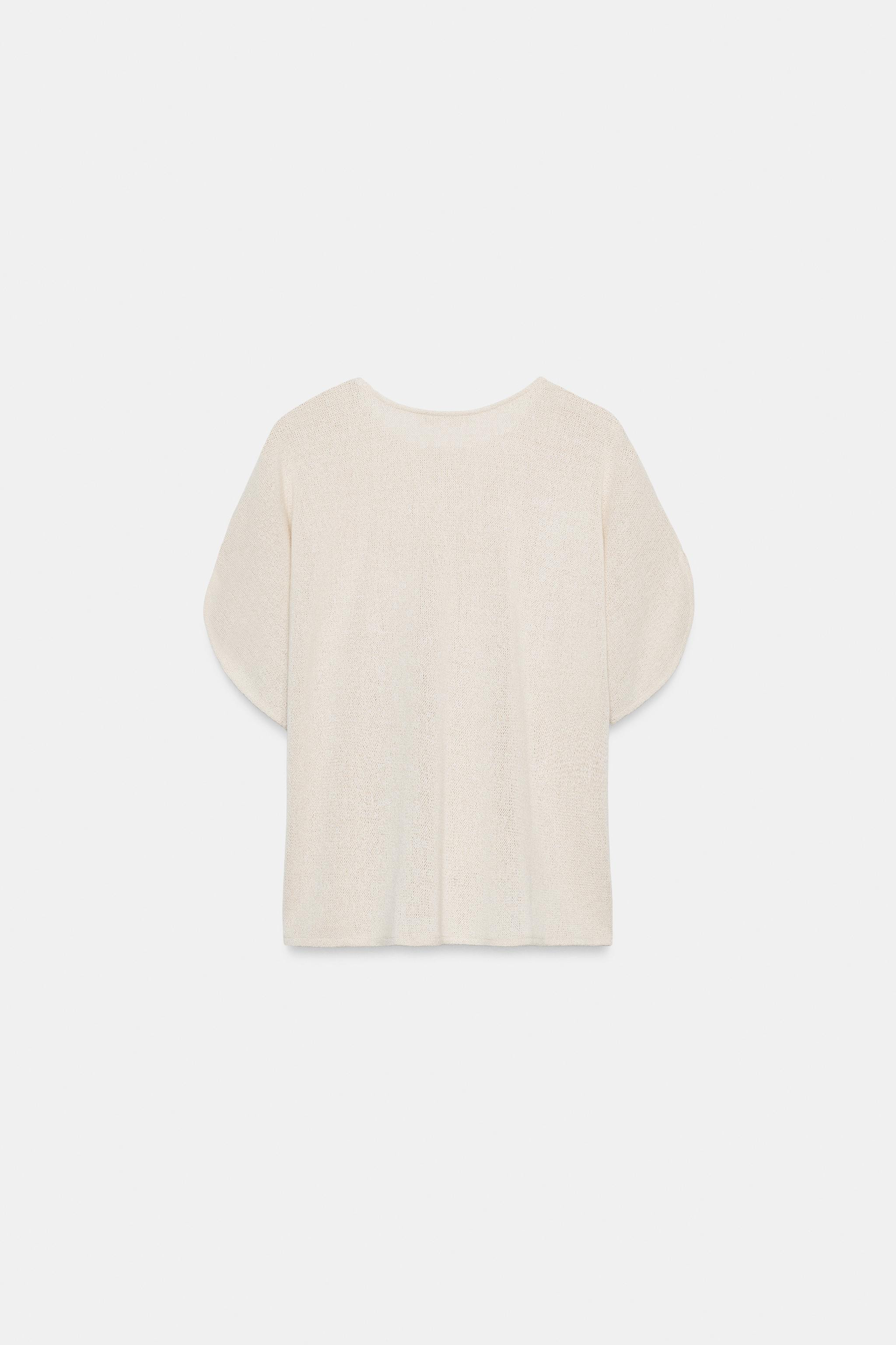 RUSTIC CAPE SLEEVE TOP | Zara UK