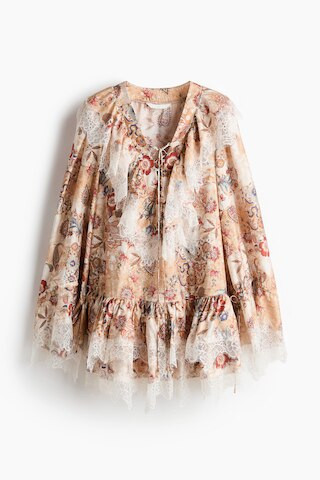 H & M - Lace-Trimmed Dress - Orange | H&M (US + CA)