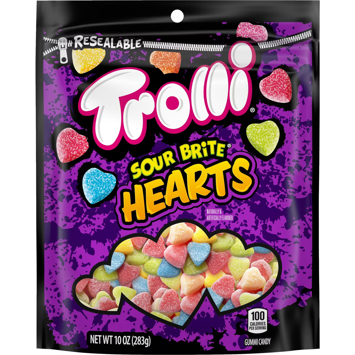 Trolli Valentine's Sour Brite Gummi Hearts - 10oz | Target