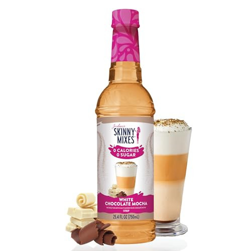 Jordan's Skinny Syrups Sugar Free Coffee Syrup, White Chocolate Mocha Flavor Mix, Zero Calorie Flavoring for Chai Latte, Protein Shake, Cocktail & More, Gluten Free, Keto Friendly, 25.4 Fl Oz, 1 Pack | Amazon (US)