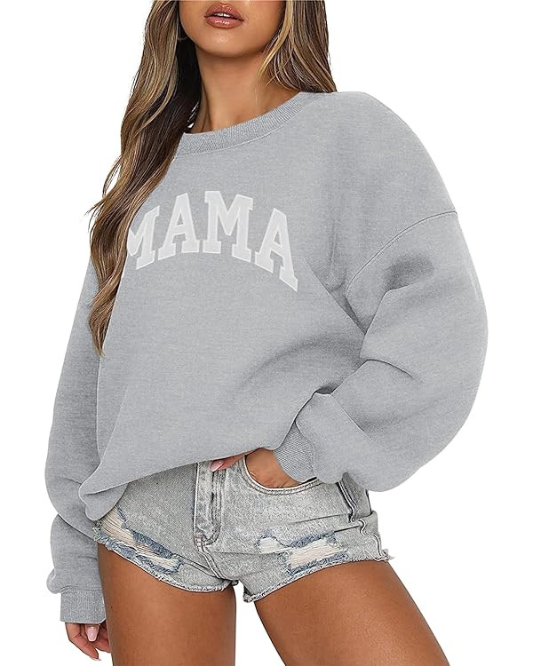 LOMON Crewneck Sweatshirt for Women Casual Oversized Pullover Hoodies Long Sleeve Fleece Tops Swe... | Amazon (US)
