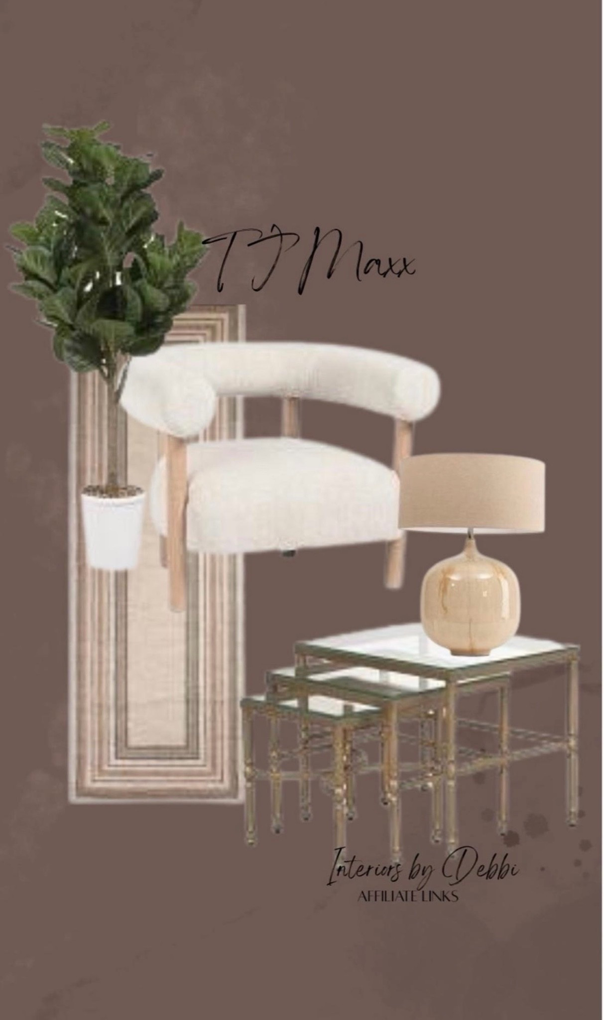TJMaxx Finds
Runner, accent chair, nesting tables, table lamp, faux tree, transitional home, modern decor, amazon find, amazon home, target home decor, mcgee and co, studio mcgee, amazon must have, pottery. barn, Walmart finds, affordable decor, home styling, budget friendly, accessories, neutral decor, home finds, buy new arrival, coming soon, sale alert, high end look for less, Amazon favorites, Target finds, cozy, modern, earthy, transitional, luxe, romantic, home decor, budget friendly decor #tjmaxx

#LTKSeasonal #LTKHome