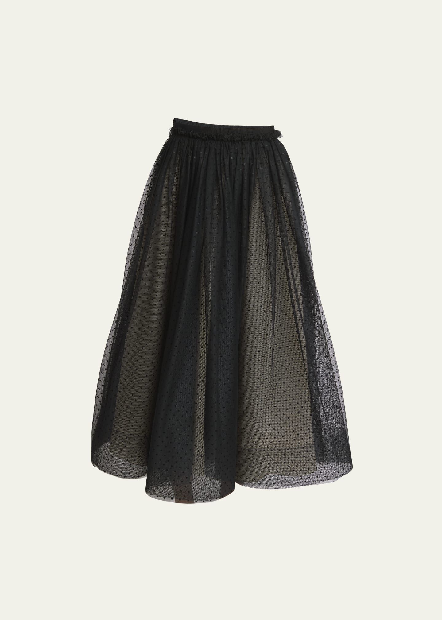 Erdem Swiss Dot Tulle Full Midi Skirt | Bergdorf Goodman
