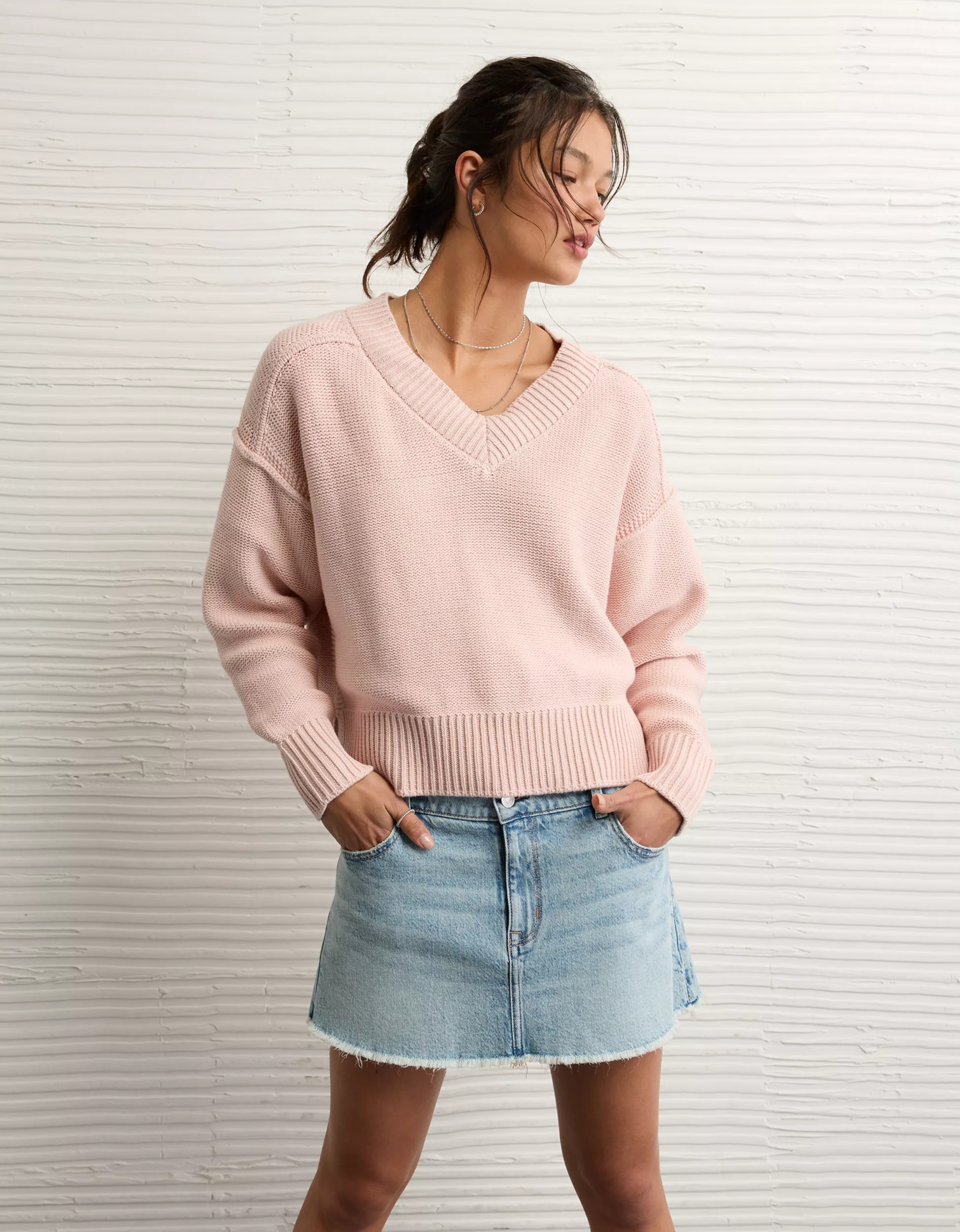 AE Long Weekend V-Neck Sweater | American Eagle Outfitters (US & CA)