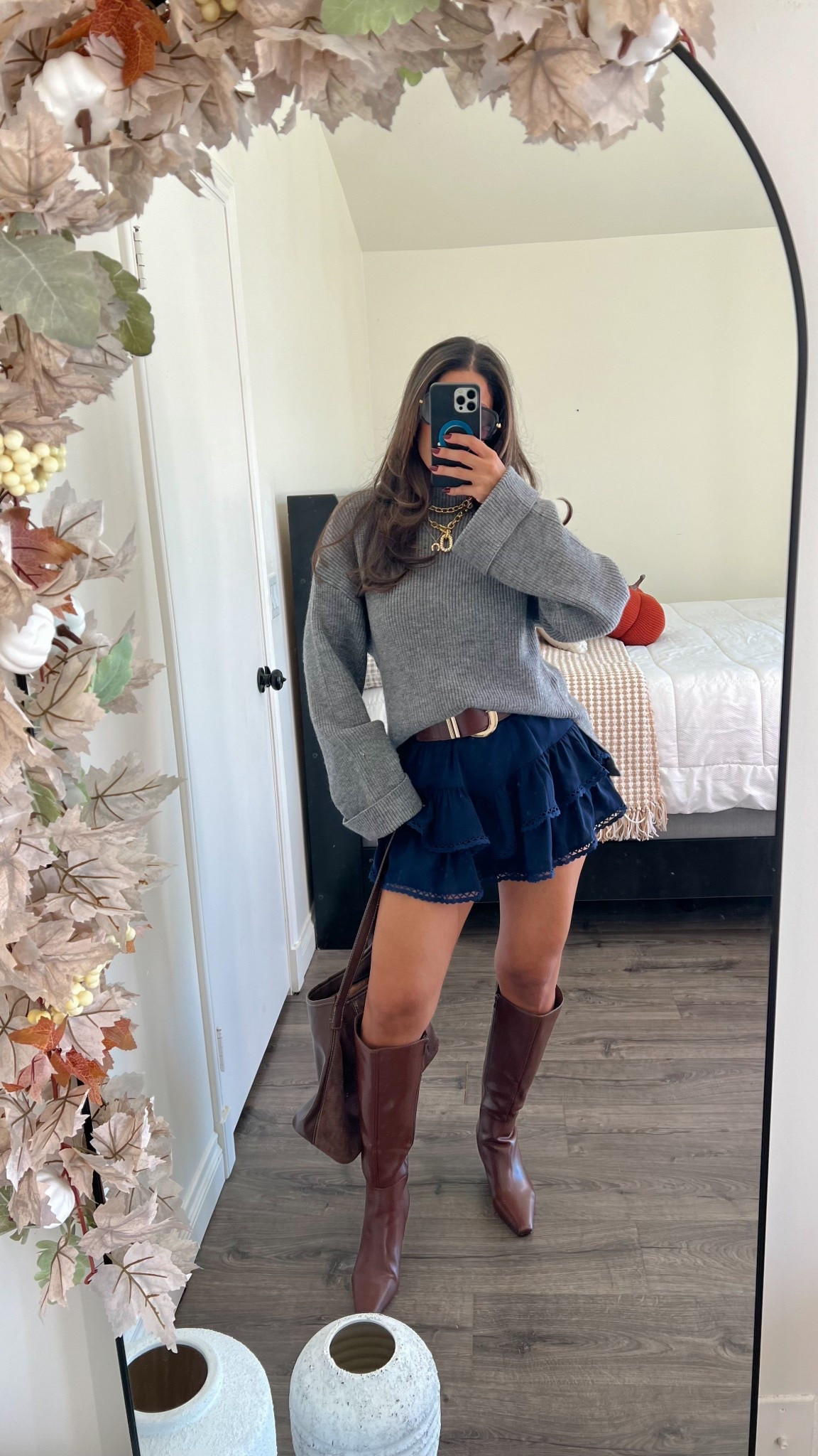 Gray and blue combo for fall 🤌 cute for Thanksgiving 

#LTKFindsUnder50 #LTKSeasonal #LTKStyleTip