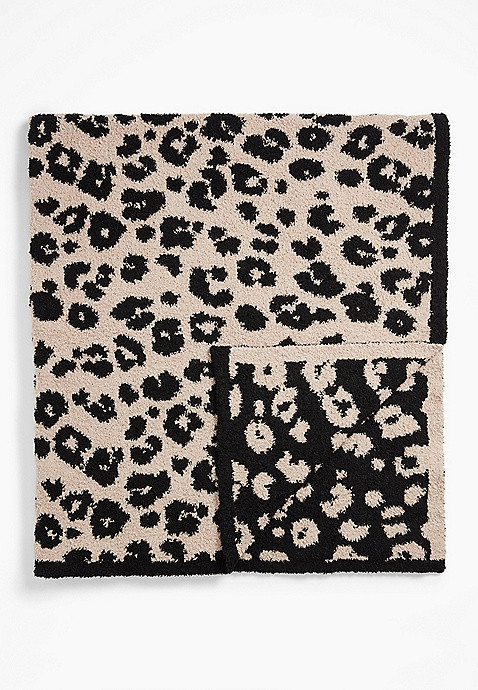 Plush Reversible Animal Print Blanket | Maurices