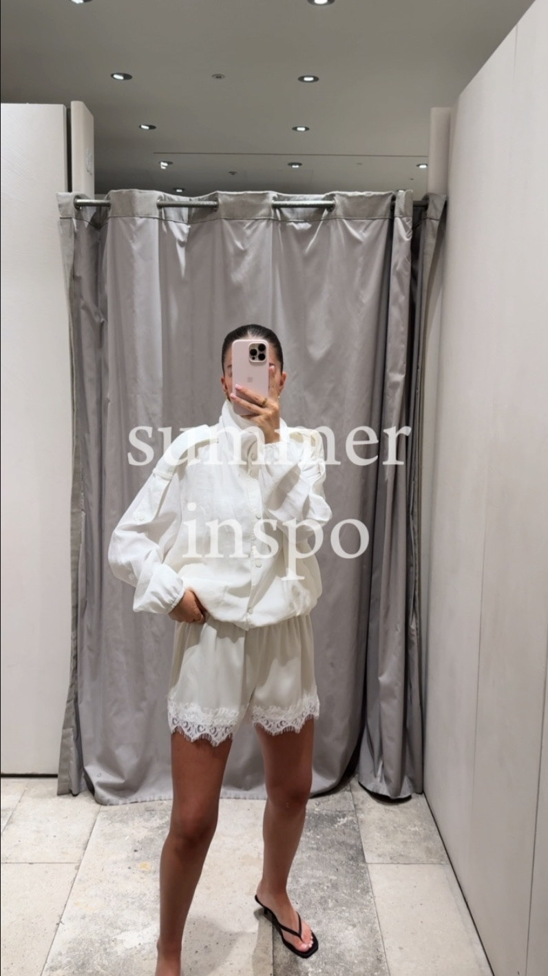 Summer inspo - lace satin shorts - funnel neck jacket - new in - spring outfit - holiday outfit - summer outfit

#LTKspring #LTKsummer