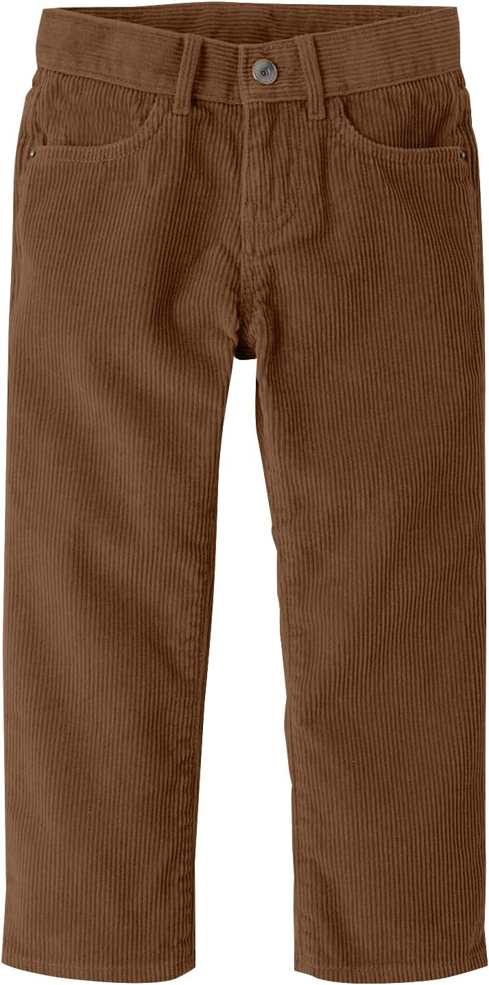 Boys Dress Pants Formal Slim Fit Corduroy Suit Pant for Boy Kids Casual High Waisted Flat Front Trousers | Amazon (US)
