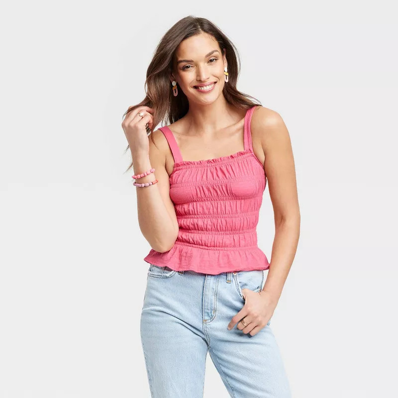 Women's Smocked Tank - Universal Thread™ | Target