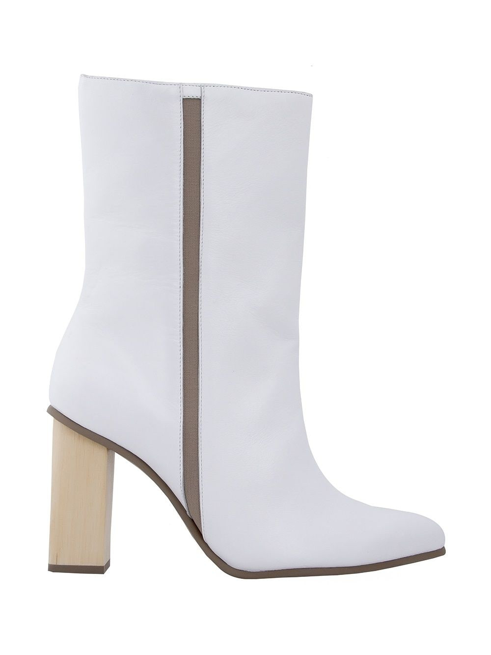 Studio Chofakian - Bota cano alto de couro - mulher - couro - 35 - Branco | Farfetch (BR)