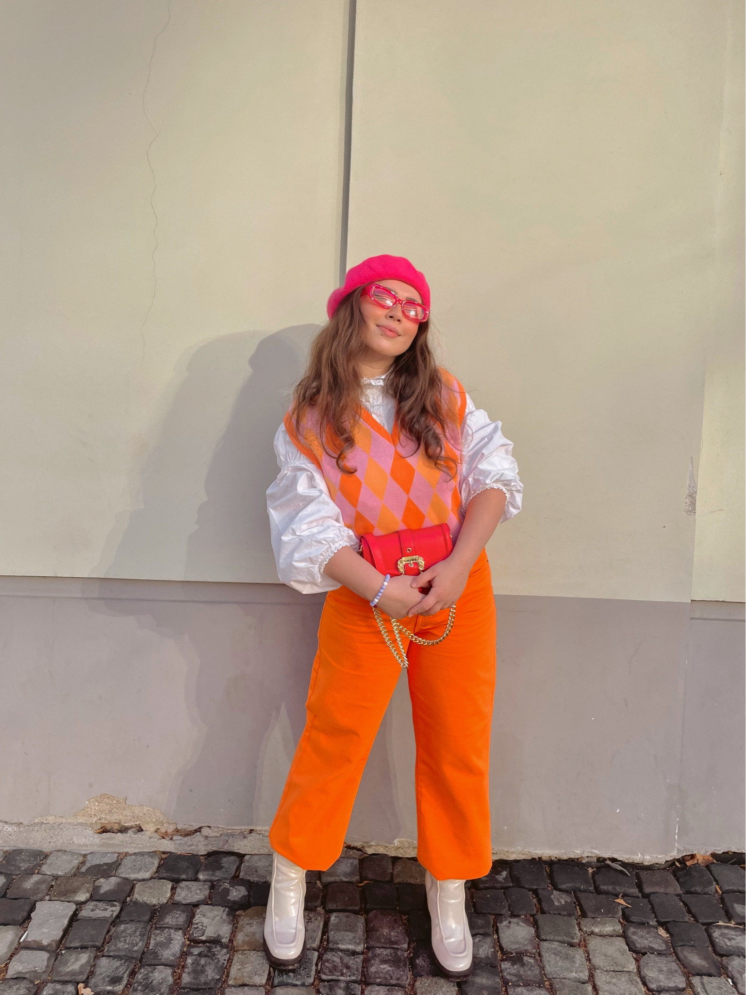 Orange and pink street style outfit🤍💕🧡✨

#LTKFind