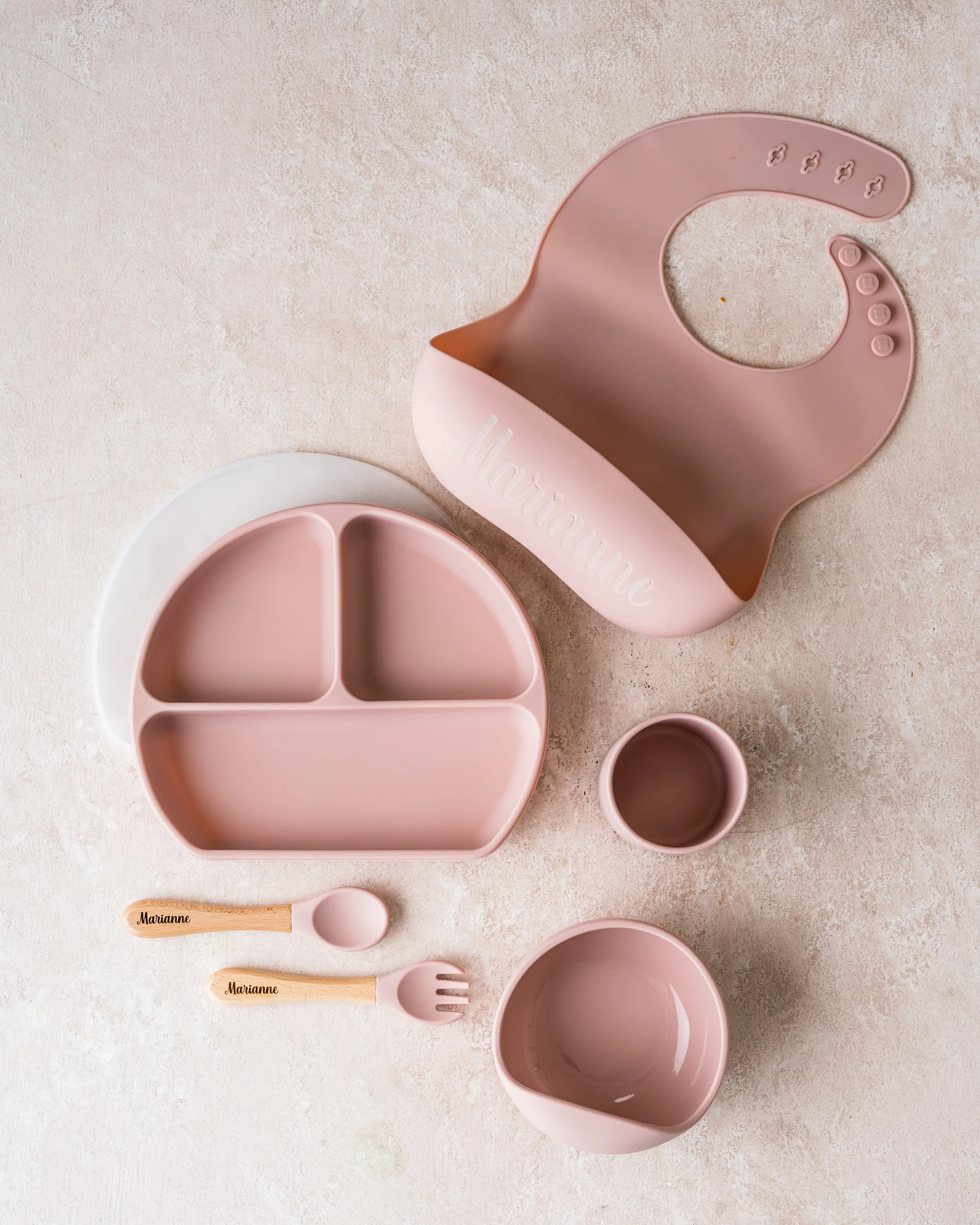 Personalized Silicone Feeding Set (Bibs set 6 pieces) | Craft in by Raquel