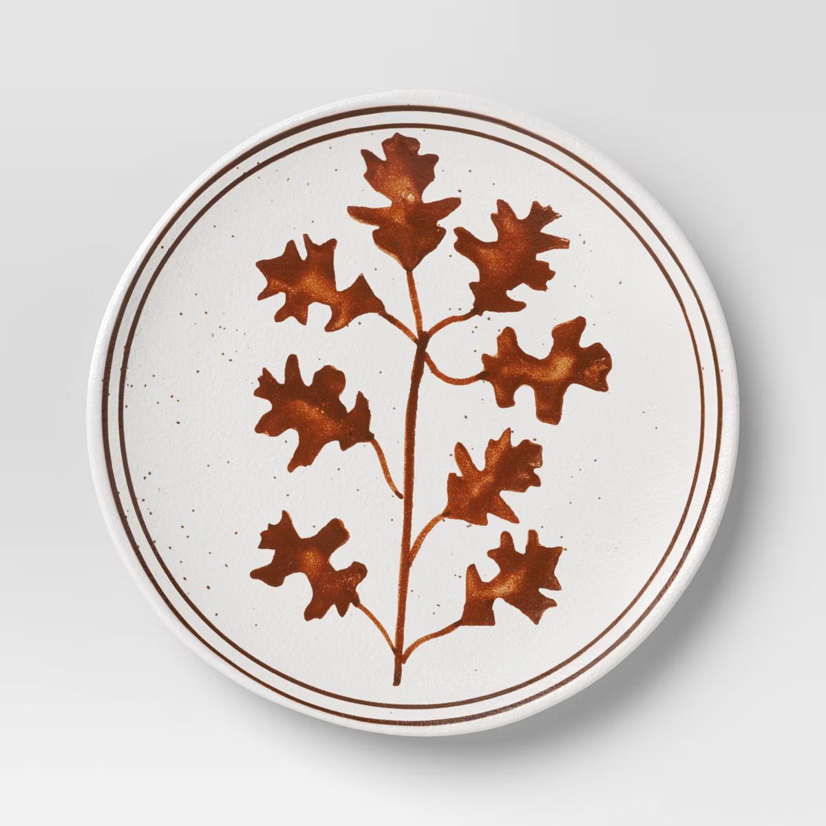 6.125" Stoneware Leaf Appetizer Plate brown/Cream - Threshold™ | Target