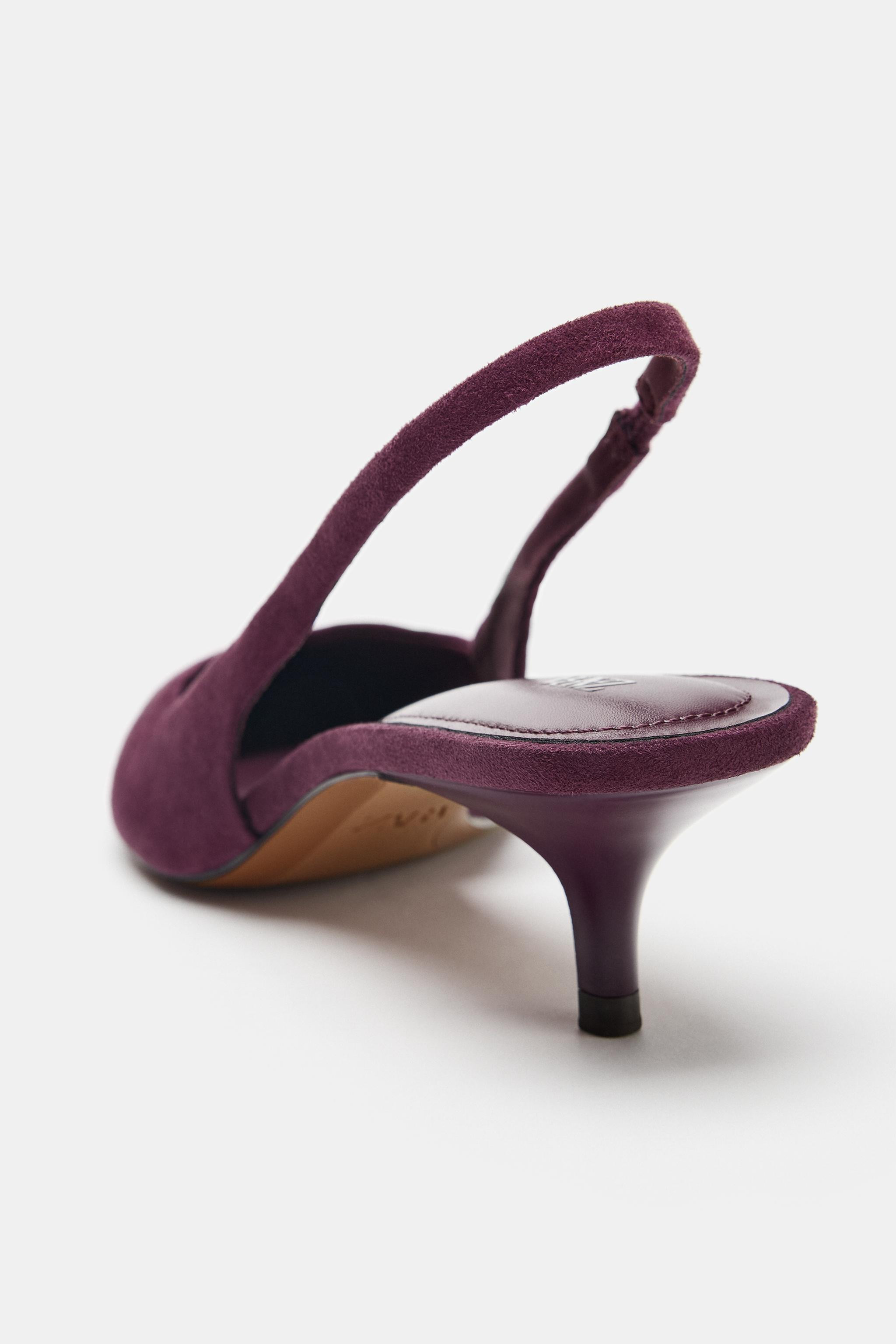SUEDE SLINGBACK SHOES | Zara US