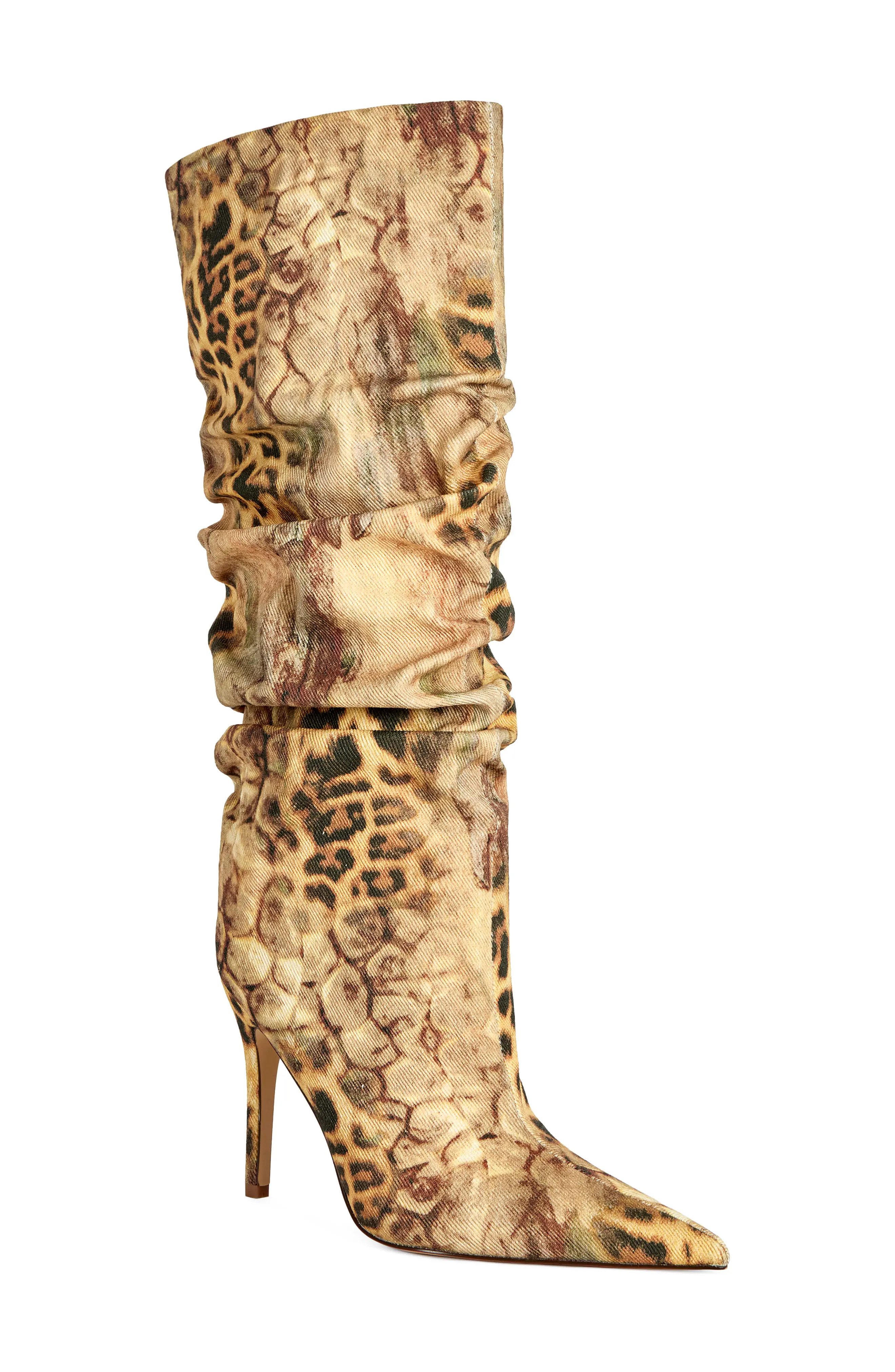AZALEA WANG Sterre Leopard Print Knee High Boot (Women) | Nordstrom | Nordstrom