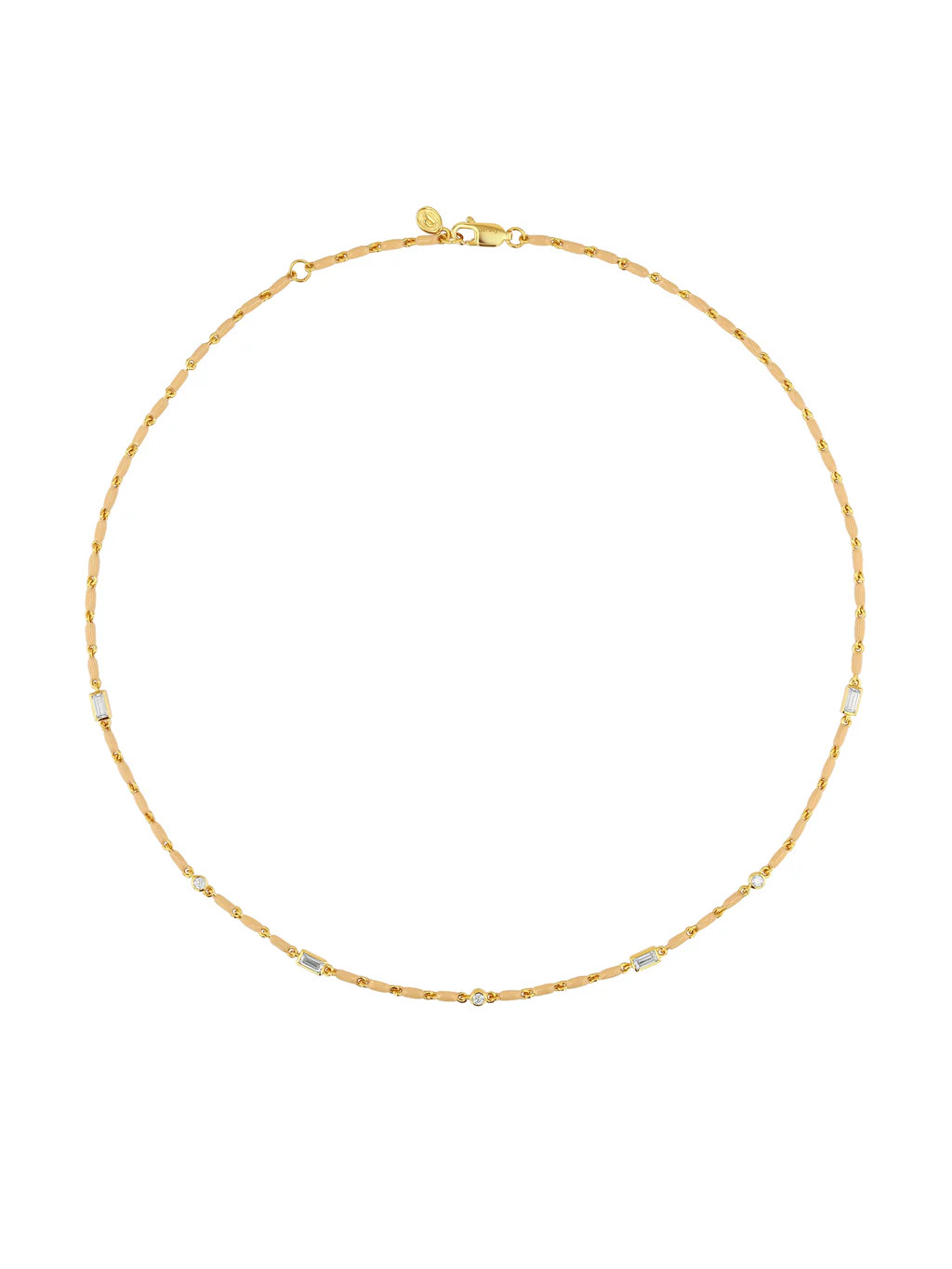 ENAMEL AND MOISSANITE NECKLACE IN SABLE | Dorsey