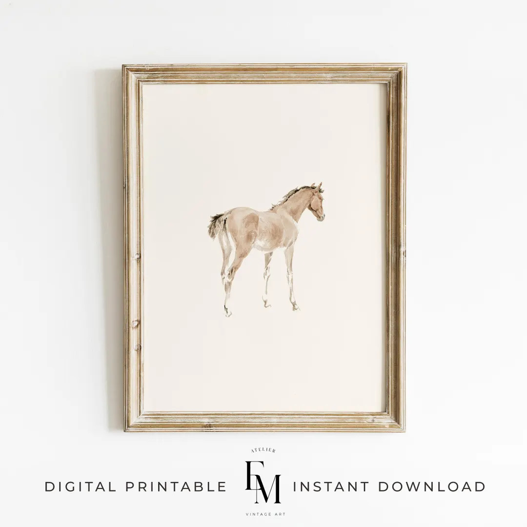 Timeless Horse Wall Art Farmhouse Horse Print Antique Horse Poster Bedroom Decor Country Digital ... | Etsy (US)