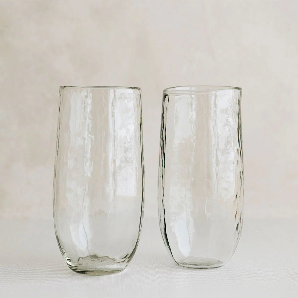 Tall Dimpled Glass Set | Roan Iris
