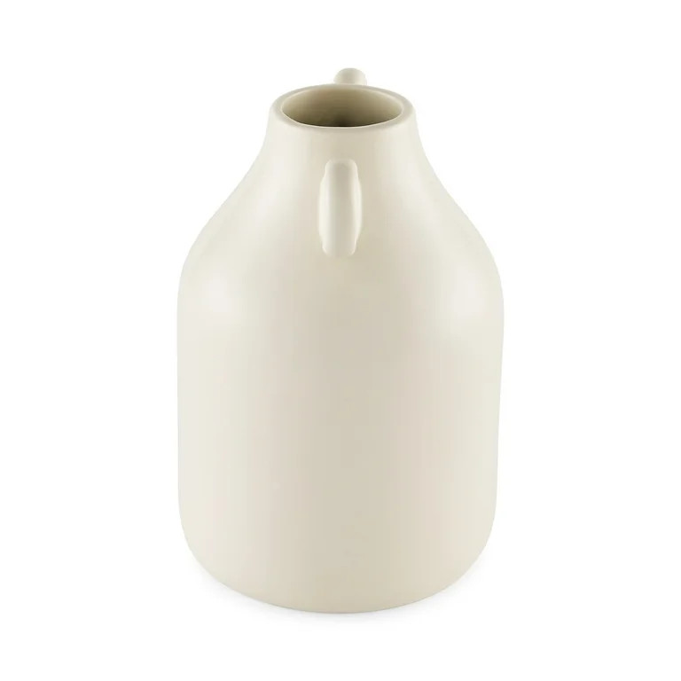 Mainstays by Becky G. & Alejandra 8" Ivory Ceramic Vase with Handles | Walmart (US)