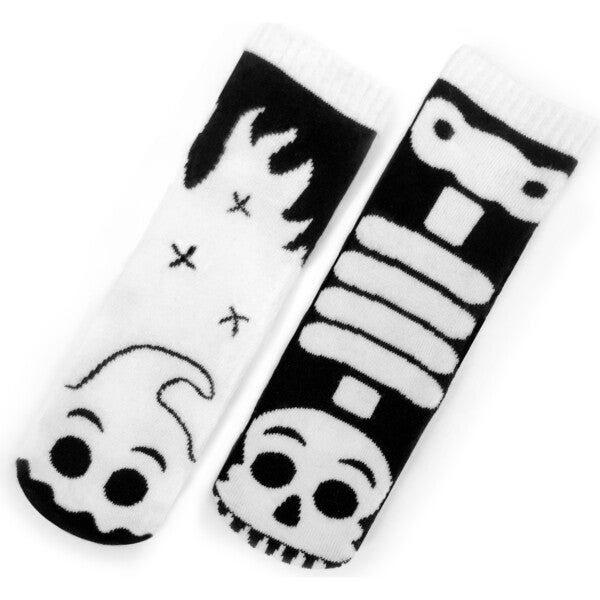 Ghost & Skeleton, Glow in the Dark Mismatched Socks Set | Maisonette