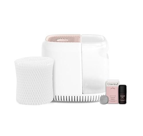 Canopy Bedside Humidifier - 36 HR Run Time, 2.5L Capacity - Help Alleviate Symptoms of Allergies, Flu, Cold, Dry Skin Includes Humidifier, Unwind Aroma, Filter, Power Cord & Adapter - Pink | Amazon (US)