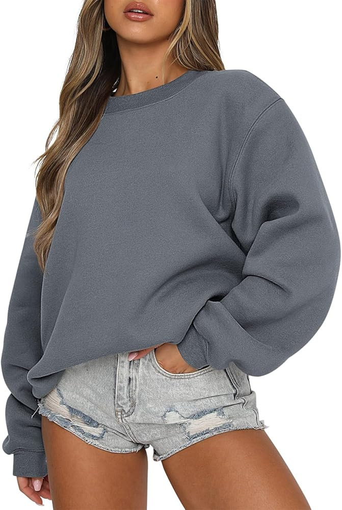ANRABESS Women's Sweatshirts Hoodies Crewneck Oversized Fleece Pullover Sweaters Cute Top Y2K Tee... | Amazon (US)