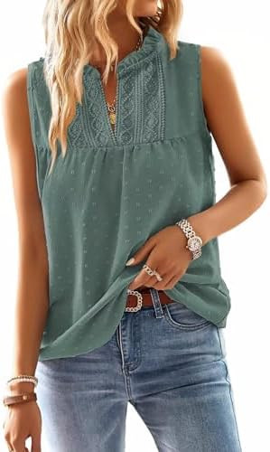 Falechay Womens Summer Tops V Neck Blouses for Women Boho Clothing Dressy Casual Flowy Lace Sleev... | Amazon (US)