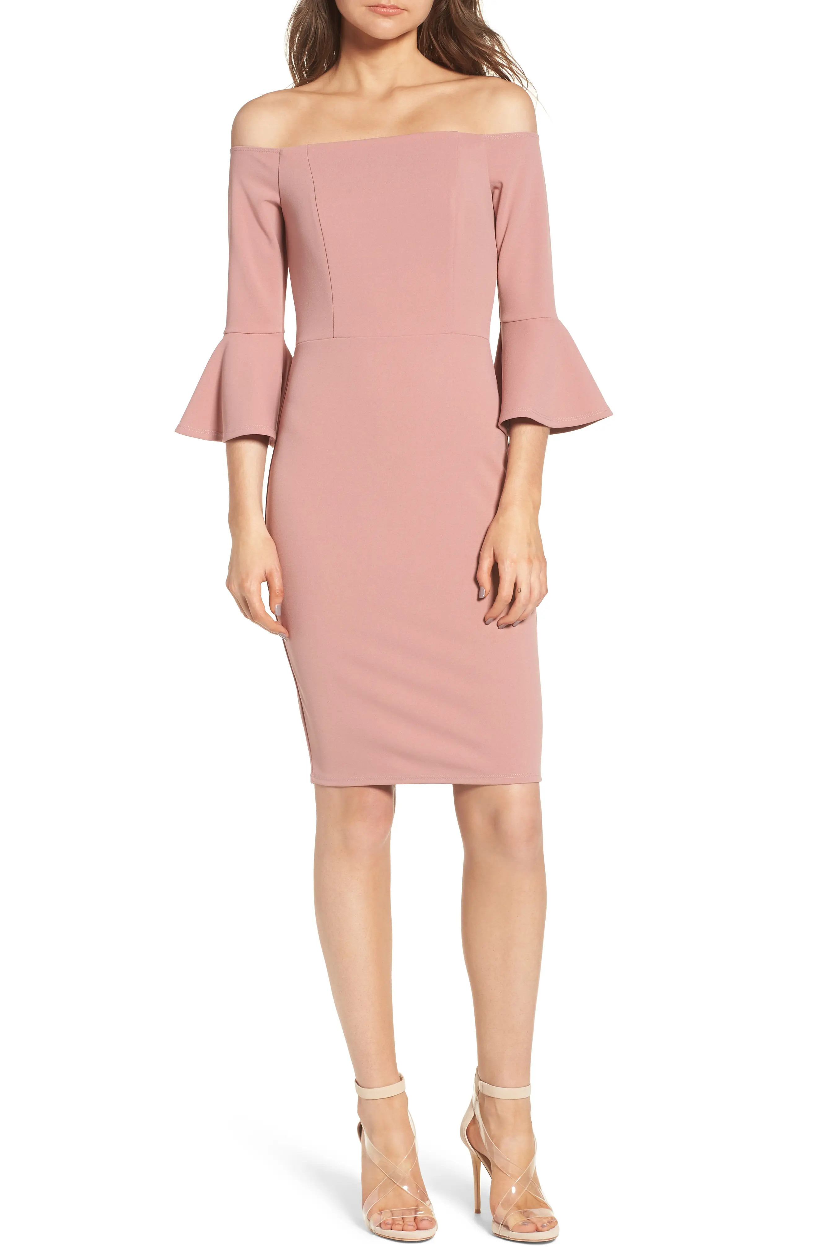 Flare Sleeve Off the Shoulder Dress | Nordstrom