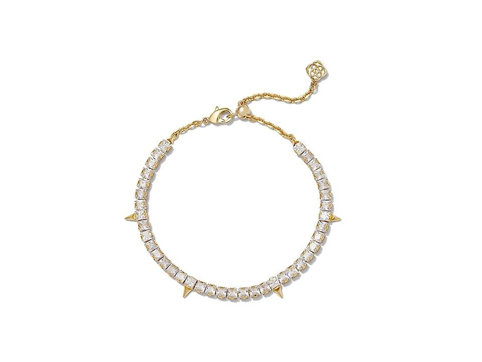 Kendra Scott Jacqueline Tennis Bracelet (Gold White Crystal) Bracelet | Zappos