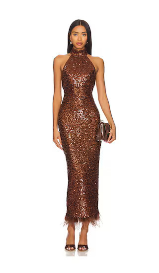NBD Janya Maxi Dress in Metallic Copper. - size XL | Revolve Clothing (Global)