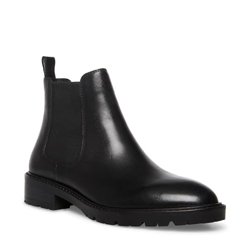 Steve Madden Leopold Bootie Black Leather 8 W | Amazon (US)