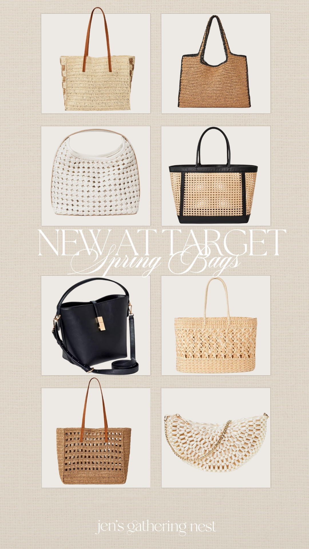 New spring bags from Target 🤍

#handbags #tote #springbag #targetfinds #springlooks #purse #tote #strawbag #crossbody 

#LTKStyleTip #LTKFindsUnder50 #LTKItBag