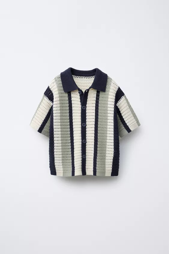STRIPED KNIT SHIRT | Zara US