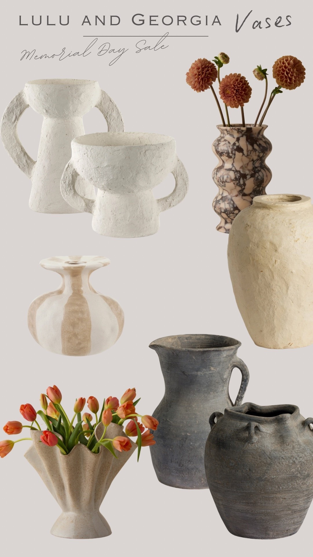 Memorial Day Sale @Lulu and Georgia ✨


#vase #vintagevase #marblevase #calcuttavase #wavyvase #homedecor #organicmodern #luluandgeorgia

#LTKHome #LTKSaleAlert