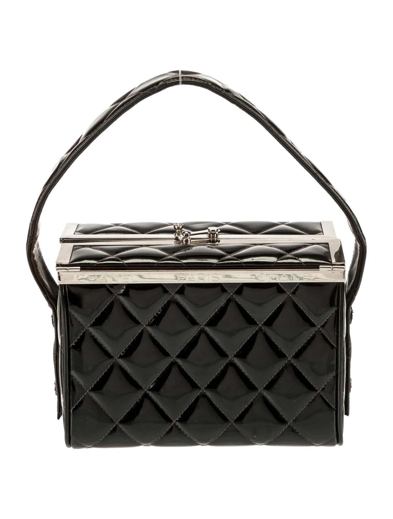 Quilted Patent Box Bag | The RealReal